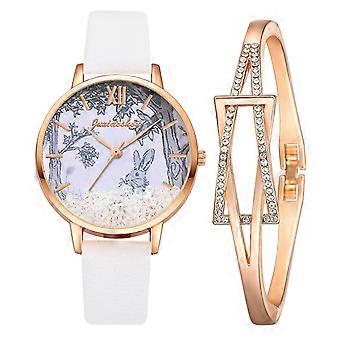 Schlanke minimalistische Mode mit Armband Zifferblatt Damen Quarzuhr Geschenkuhr