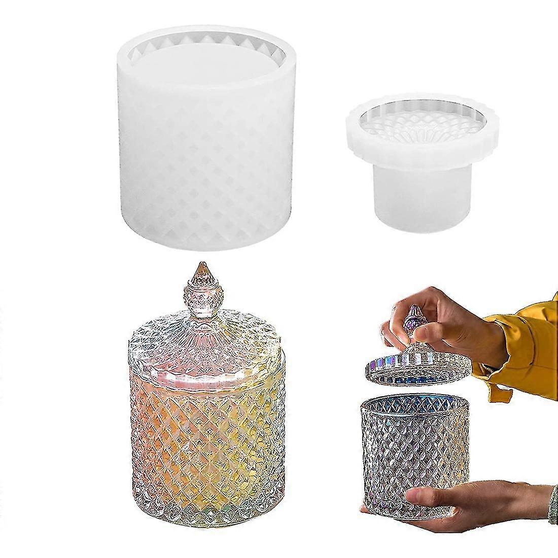 Resin Box Molds With Lids,3d Jar Silicone Mold, Trinket Storage Container Box Mold For Resin Castin (haoyi)
