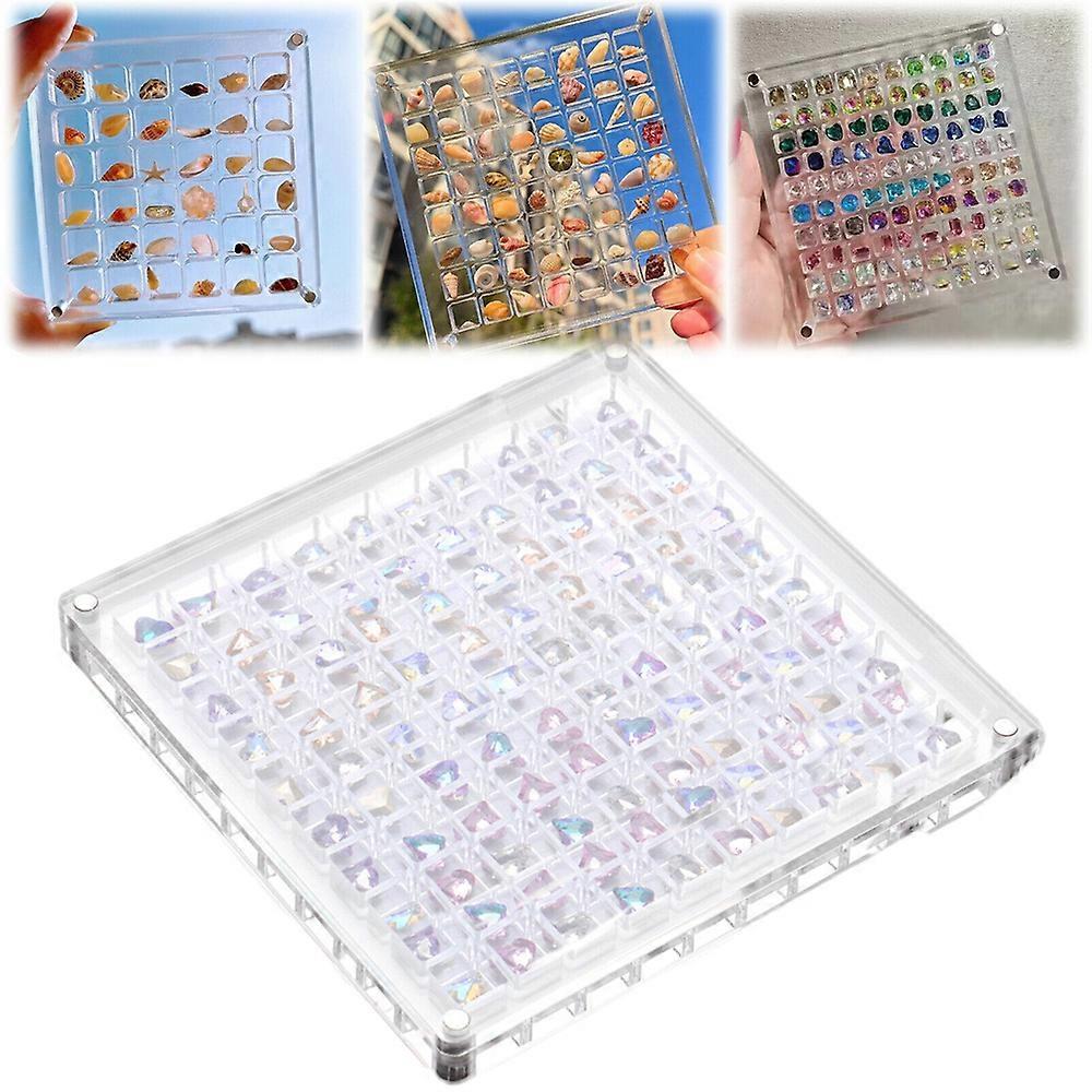 Acrylic Magnetic Seashell Display Box, Seashell Storage Box Display Case Decorative Seashell Starfish Trinket, Small Craft Organizers Container for Be