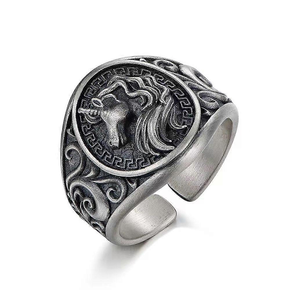 Unicorn Ring Retro Antique Spoon Ring Adjustable Thumb Ring Women