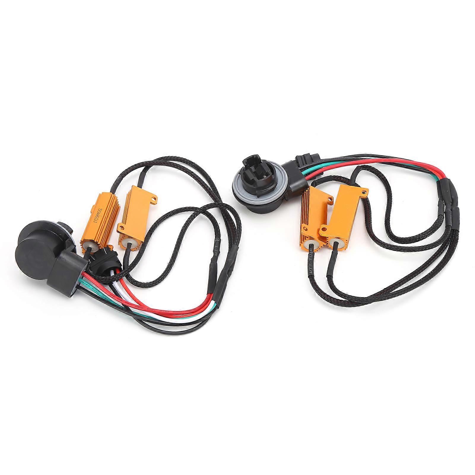 2 قطعة 50 واط 3157B LED فك تحميل المقاوم Canbus فلاش خطأ إلغاء مجاني للسيارة مصباح الضباب DRL