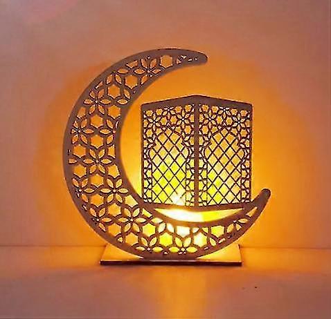 Ramadan Diy Wooden Moon Led Light