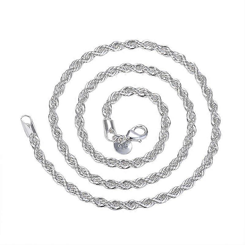 twisted rope twist necklace,4MM Braided Twist
