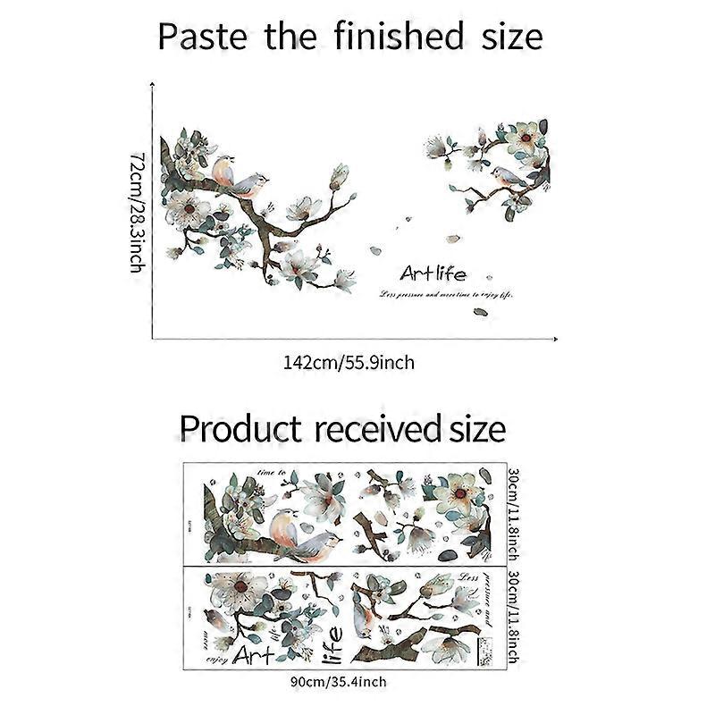 2pcs,Wall StickersTree Wall Sticker Branch Tree Animals