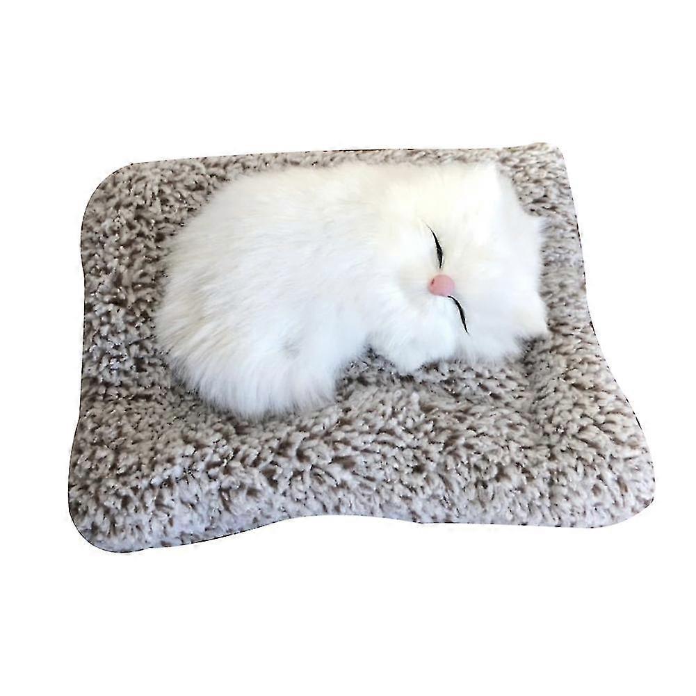 Simulation Sleeping Cat Plush Bamboo Charcoal Doll Car Dashboard Decoration