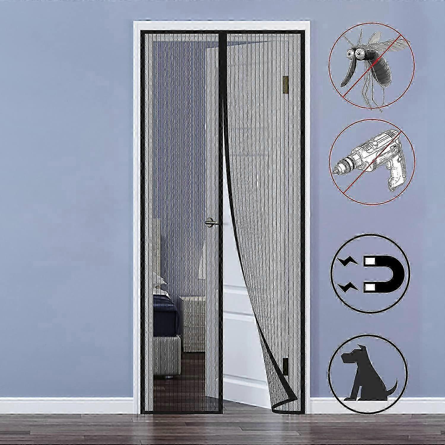 Fly-proof Screen Door, Automatically Closes, No Need To Drill