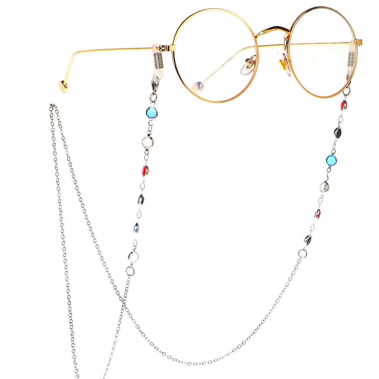 Silver women's glasses necklace