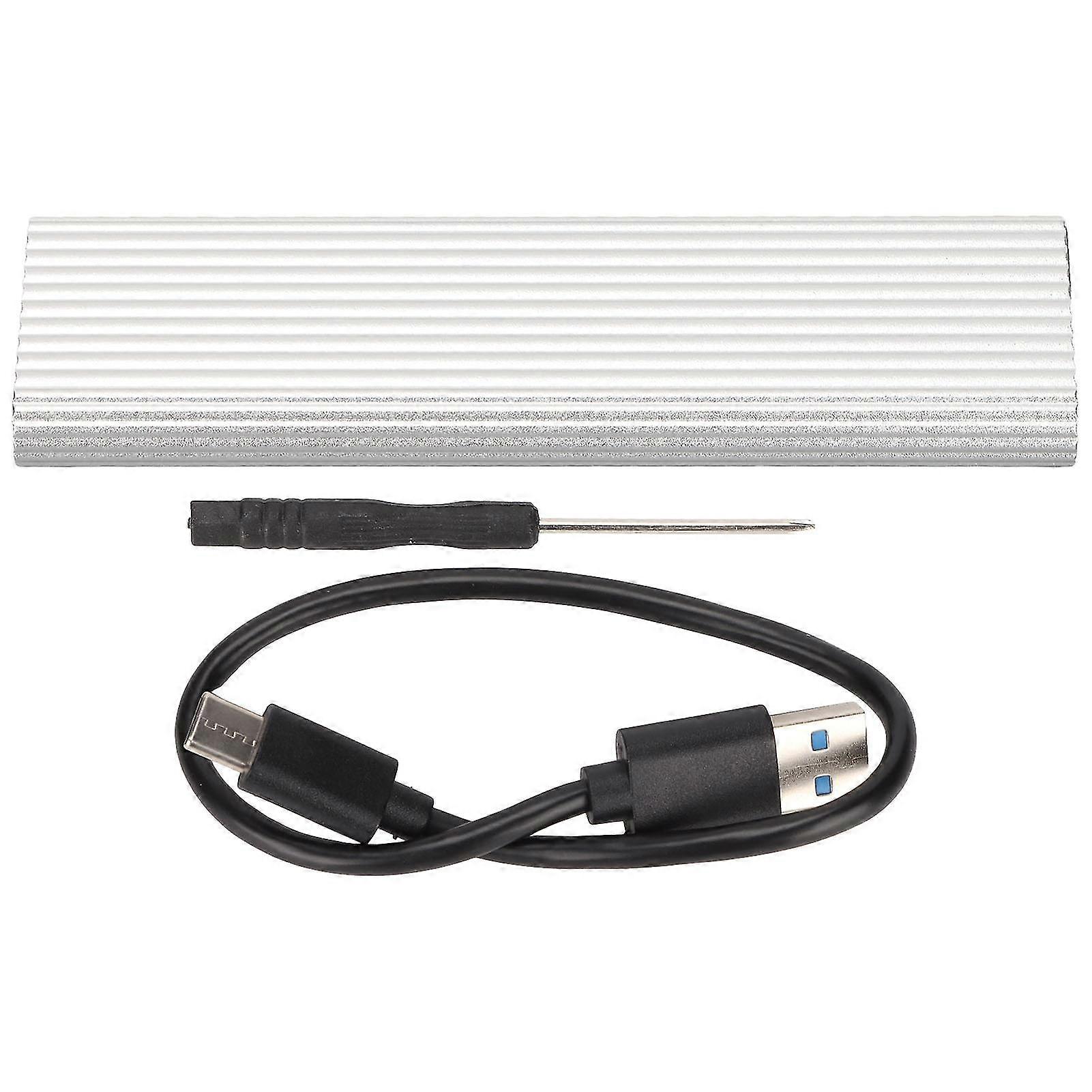 M.2 SSD Enclosure Adapter Tool Free Installation USB C 3.1 NGFF Protocol Silver Portable SSD Enclosure compatible with Win compatible with Android-YM