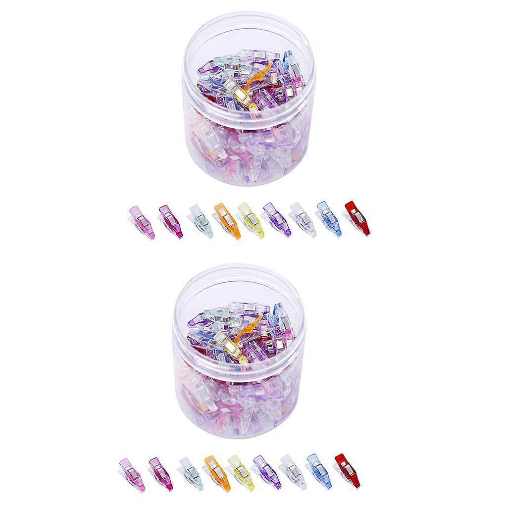 2 Boxed (200pcs) Wonder Clips Craft Clamp for Crochet Knitting Quilting Tool