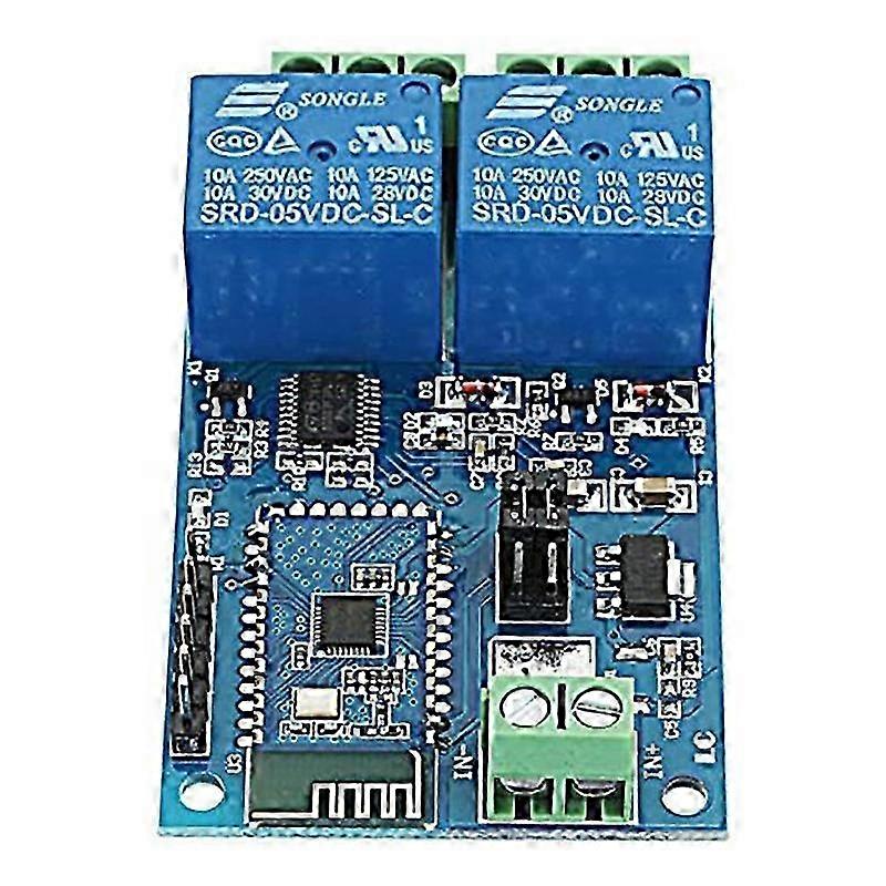 12V 2-Channel Bluetooth Relay Module Smart Home Dual WiFi Module 2 CH Bluetooth Relay Module