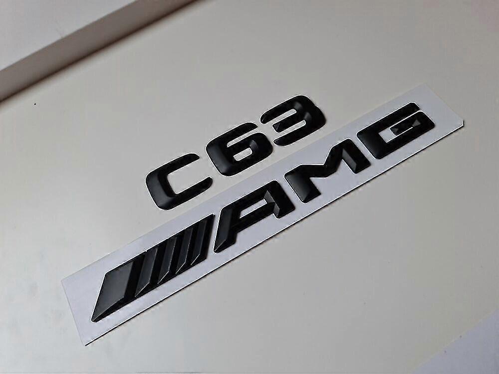 C63 Amg Matte Black Letter Number Rear Boot Badge Emblem C Class Mercedes Matt