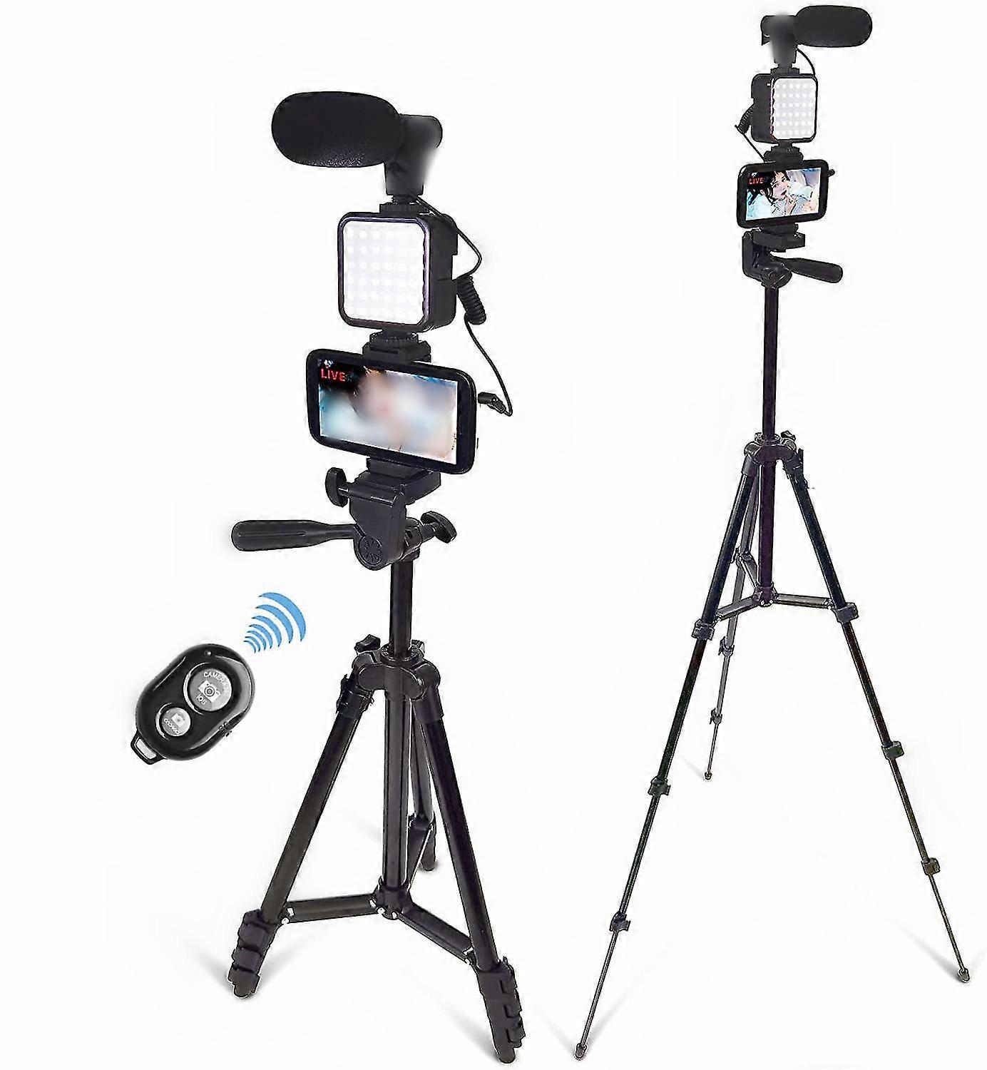 Suministre video y micrófono Vlog Kit con trípode flexible