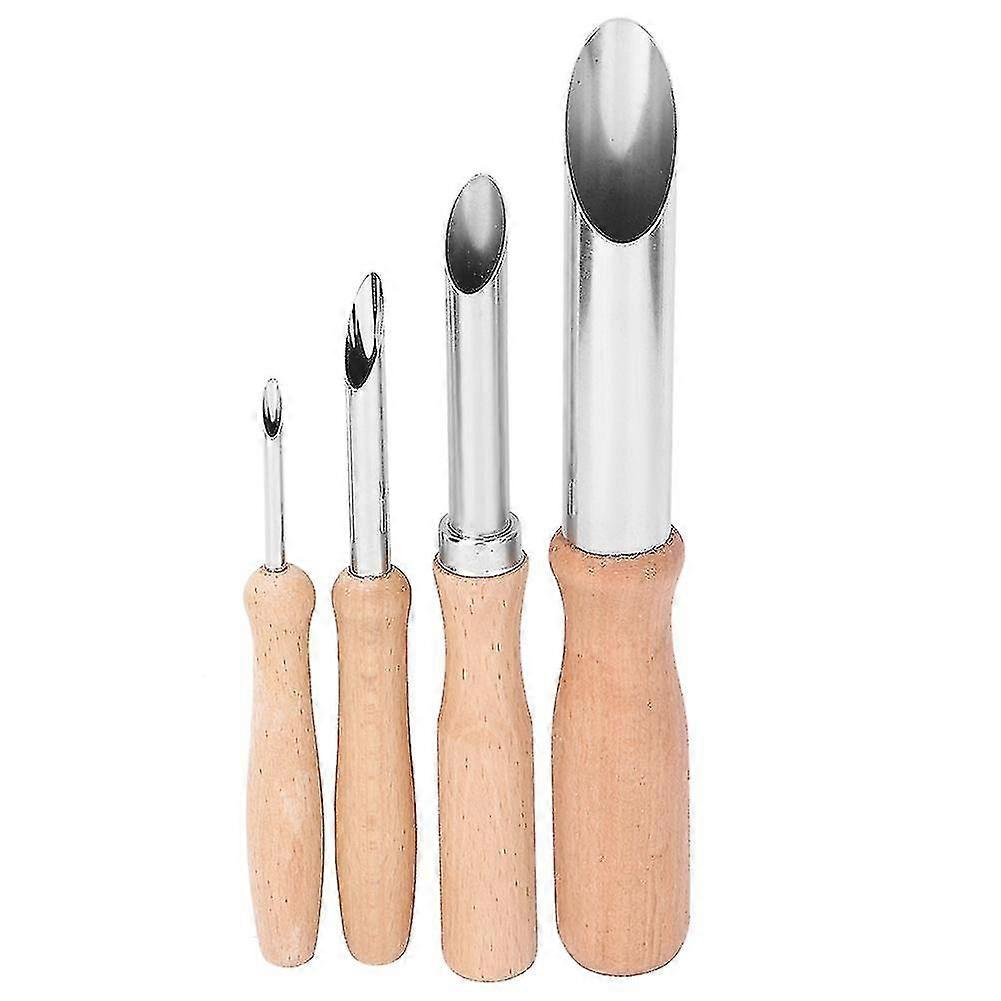 4 Pcs Pottery Clay Tools Round Hole Sludge Cutter Pottery Ceramics Drilling Sculpting Tool Set