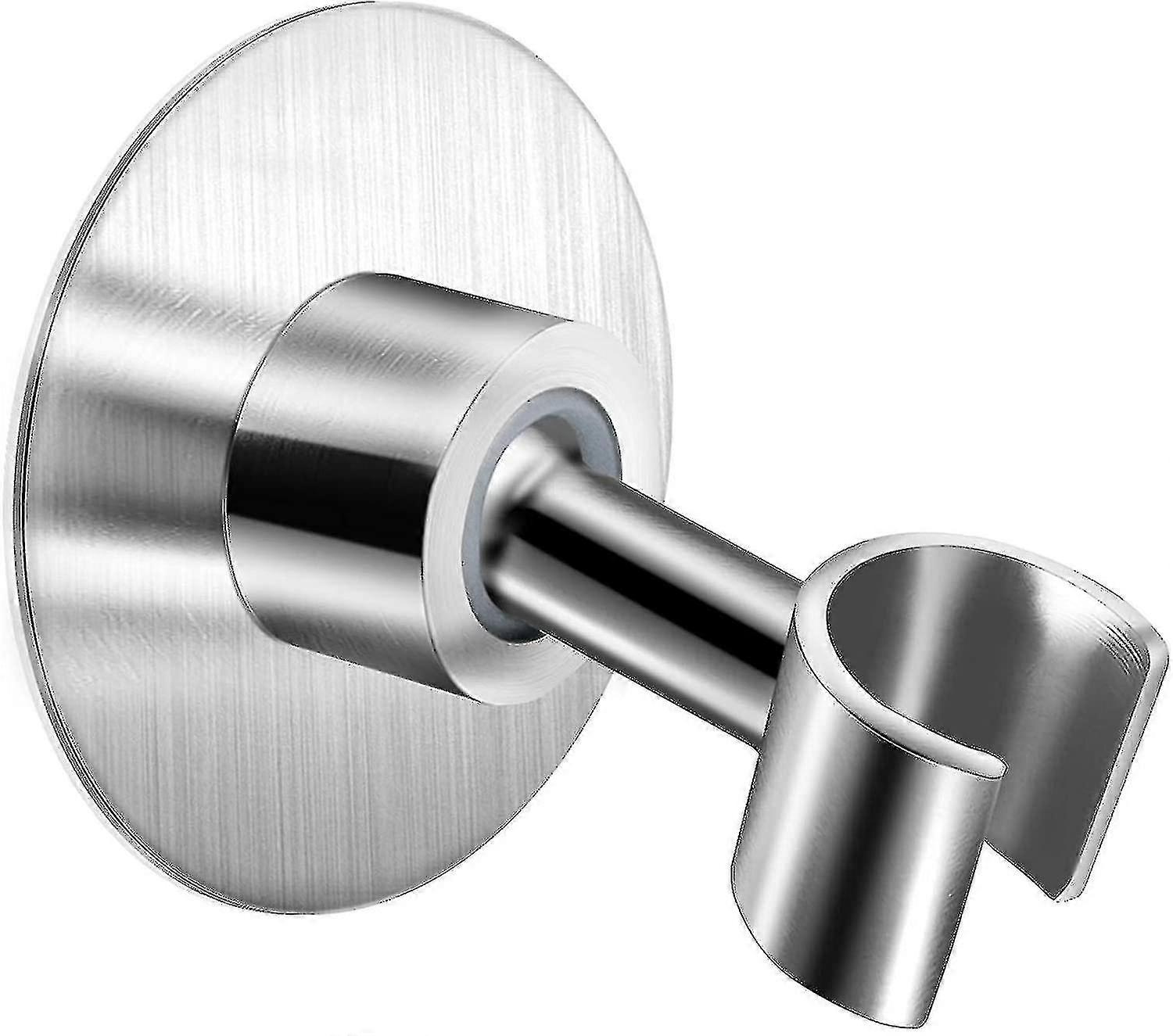 Shower Head Holder Adhesive Adjustable Bracket Wall Mount  (silver)