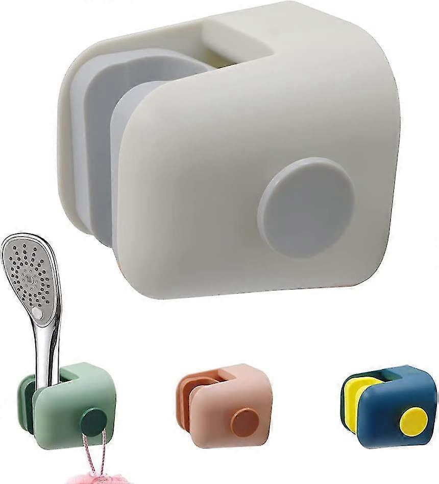 1pcs Self Adhesive Shower Head Holder,adjustable For Hand Shower,waterproof,wall Mounted With Hook(white)