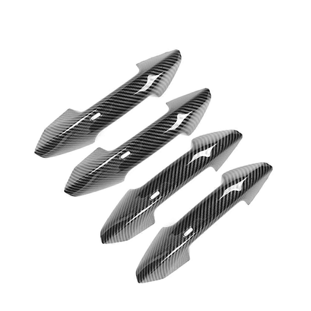 1 Set Carbon Fiber ABS External Door Handle Cover for A3 A3L 2021 2022 Car Door Handle Cover Trim