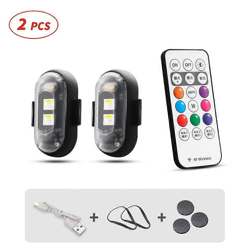 RGB Led Avion Lumières stroboscopiques Moto Lumières LED Position du flash Sans Fil Lumière Avion Avion Hélicoptère Feux D’avertissement
