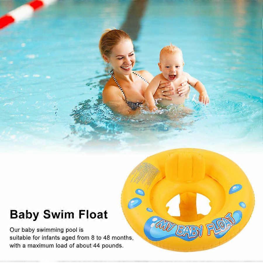 Baby Swimming Float Inflatable Swimming Ring Lifebuoy with Bottom Crotch Seat for Baby Toddlers Infant