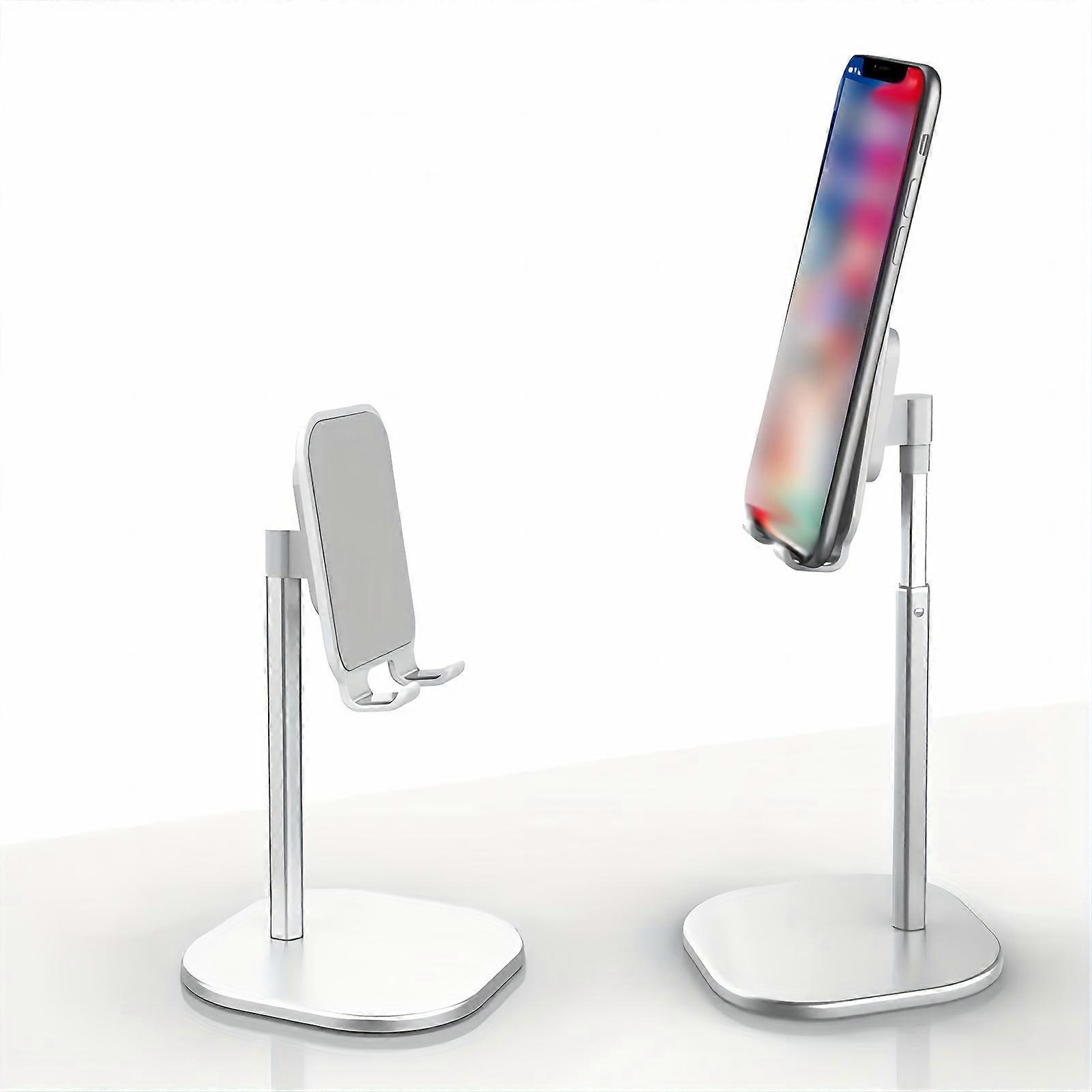 Premium Adjustable Phone Stand for Desk - Smooth-Angle, Ergonomic Height - Universally Compatible Cellphone Dock with Secure Grip