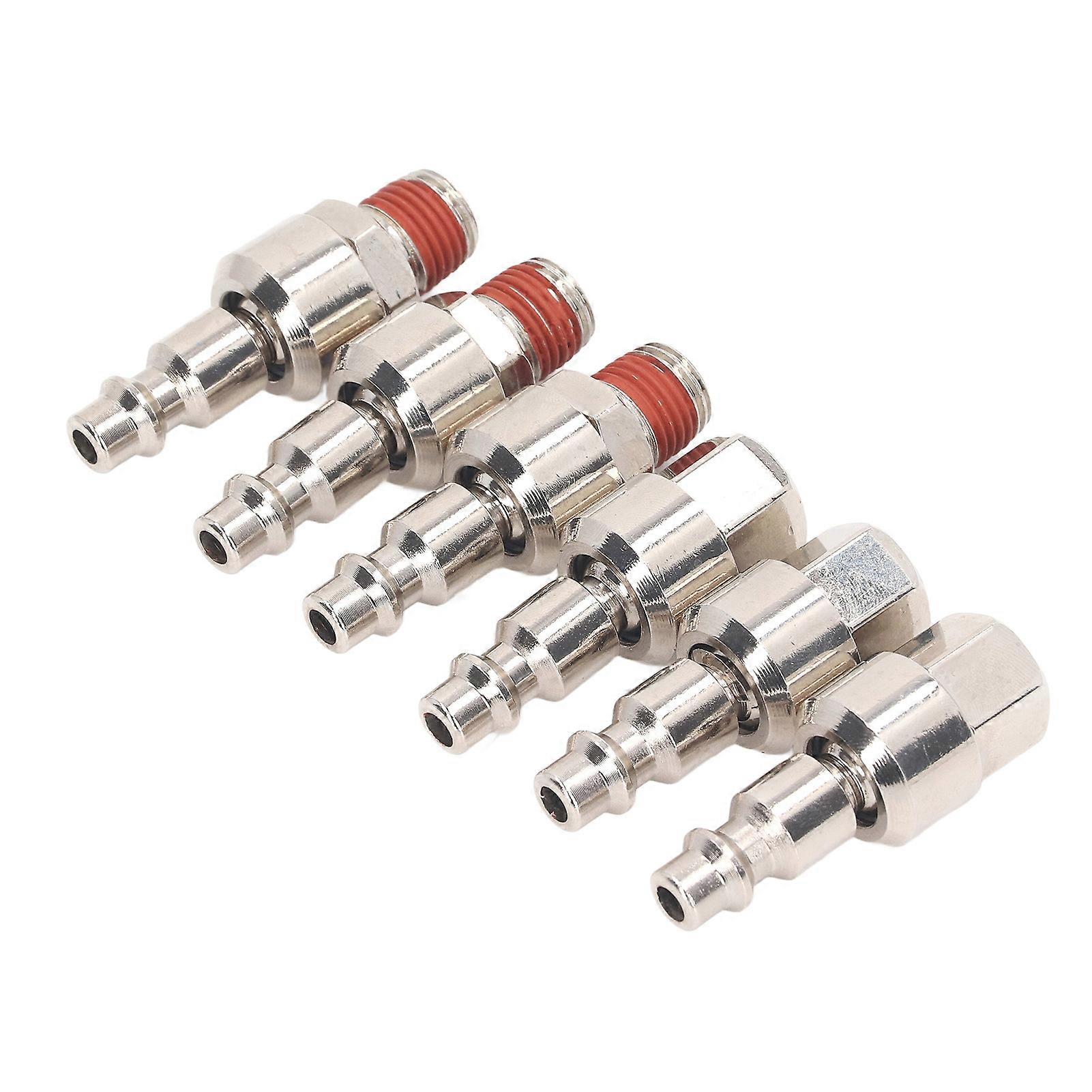Stainless Steel Ball Joint Air Hose Connectors 1 4in 18NPT Quick Connect Fittings