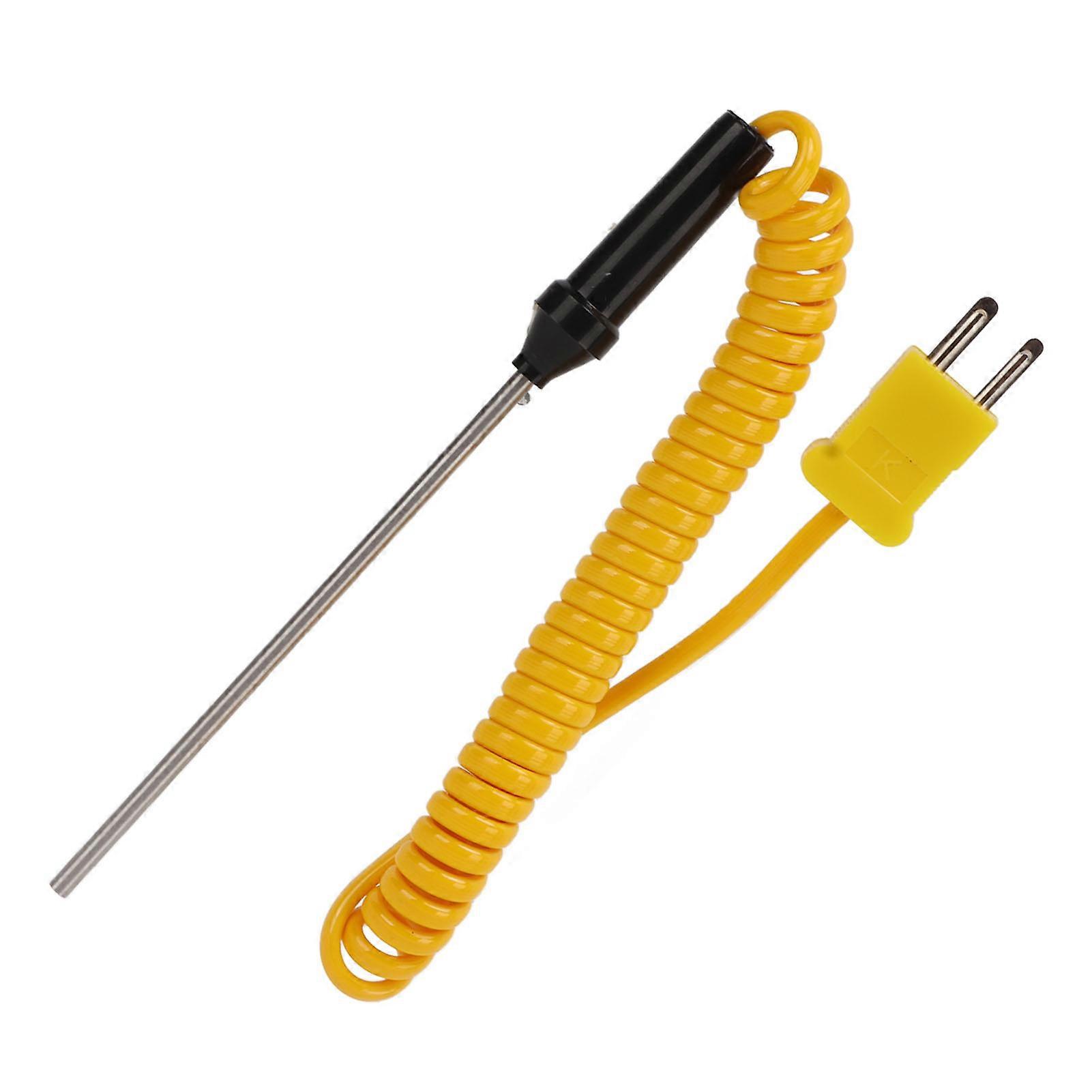 K Type Thermocouple Heat Resistant Steel Thermocouple Sensor with Insulated Handle High Accuracy Rapid Response compatible Temperature TestingTemperat