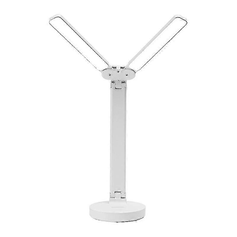 Rechargeable Dual-head Reading Lamp - Touch Control - Adjustable 3 Gears - Foldable