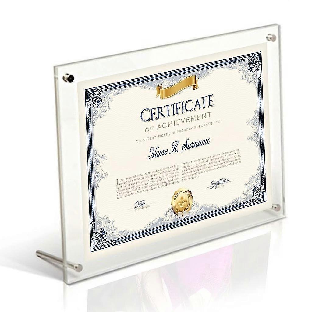 A4 Acrylic Photo Frame Display Stand Transparent Storage Bracket Shelf for Festival Holiday Party Poster Decorations