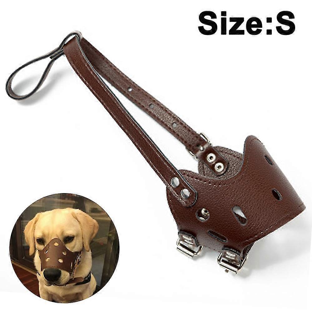 Hundemaulkorb Pu Leder Anti-Biss und Anti-Ingestion Haustier Hund Maulkorb  Hunde Bellen Kontrolle fr mittlere und groe Hund-braun-s | Fruugo DE