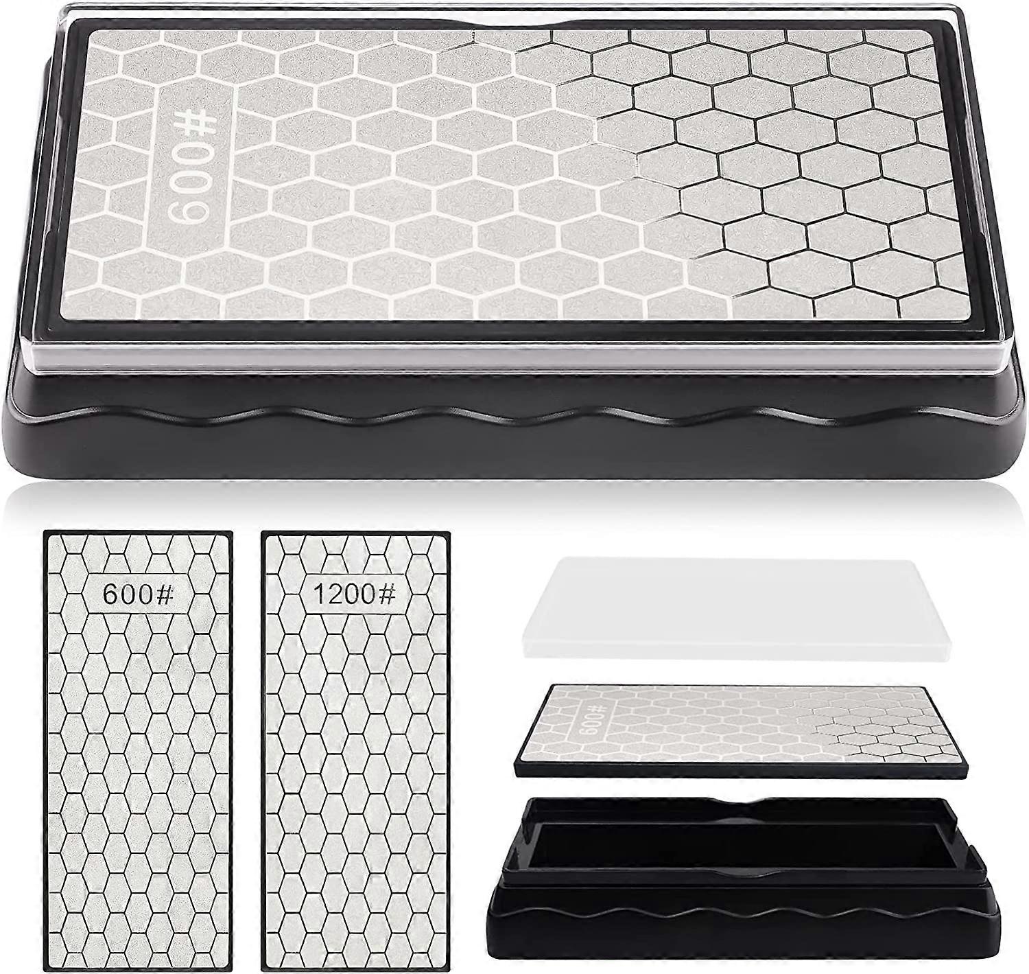 Double-Sided Diamond Whetstone, Knife Sharpening Stone Honeycomb Surface Plate