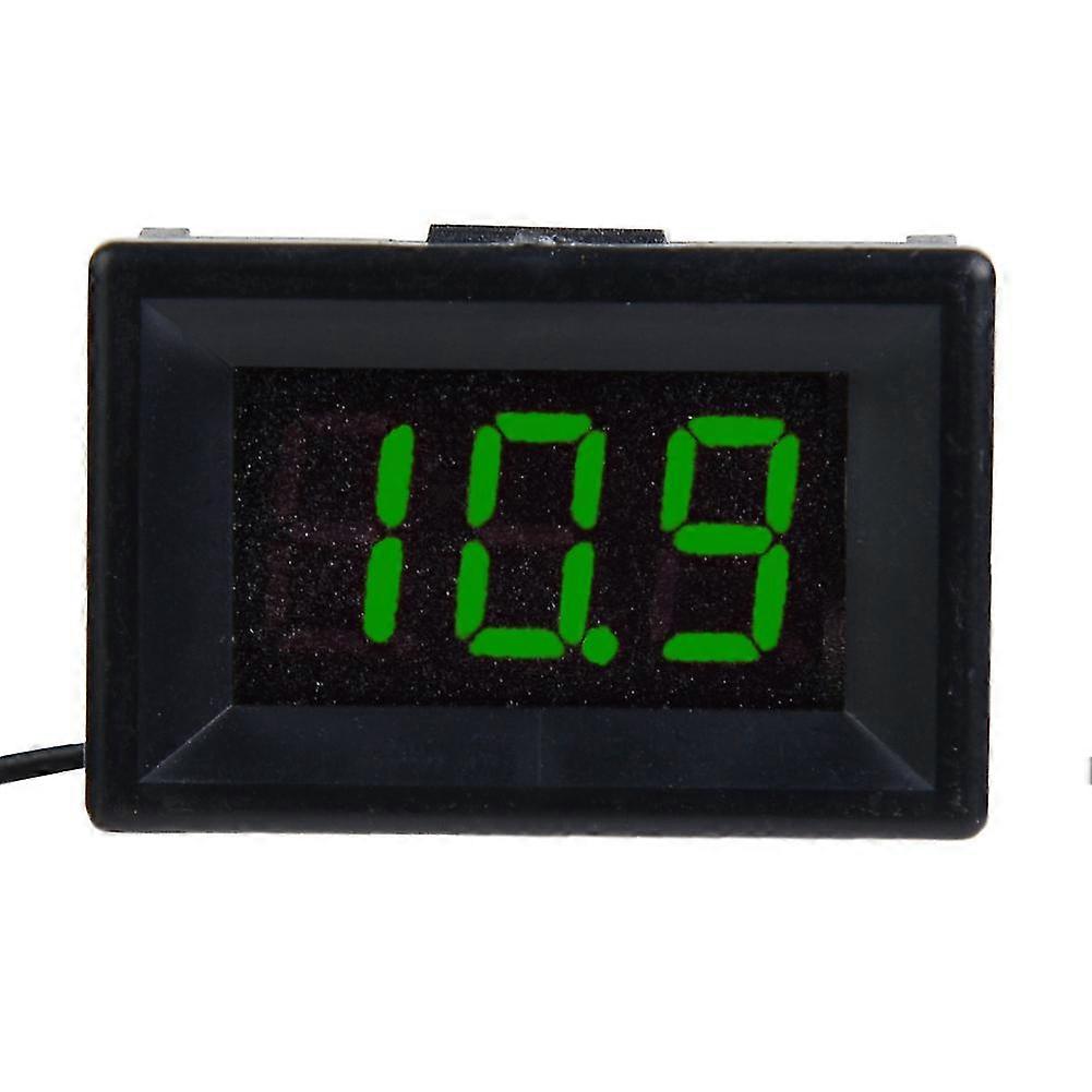 Digital Voltmeter LED Display 0.36inch Waterproof Two Wire DC 2.4-30V Voltage Meter Green