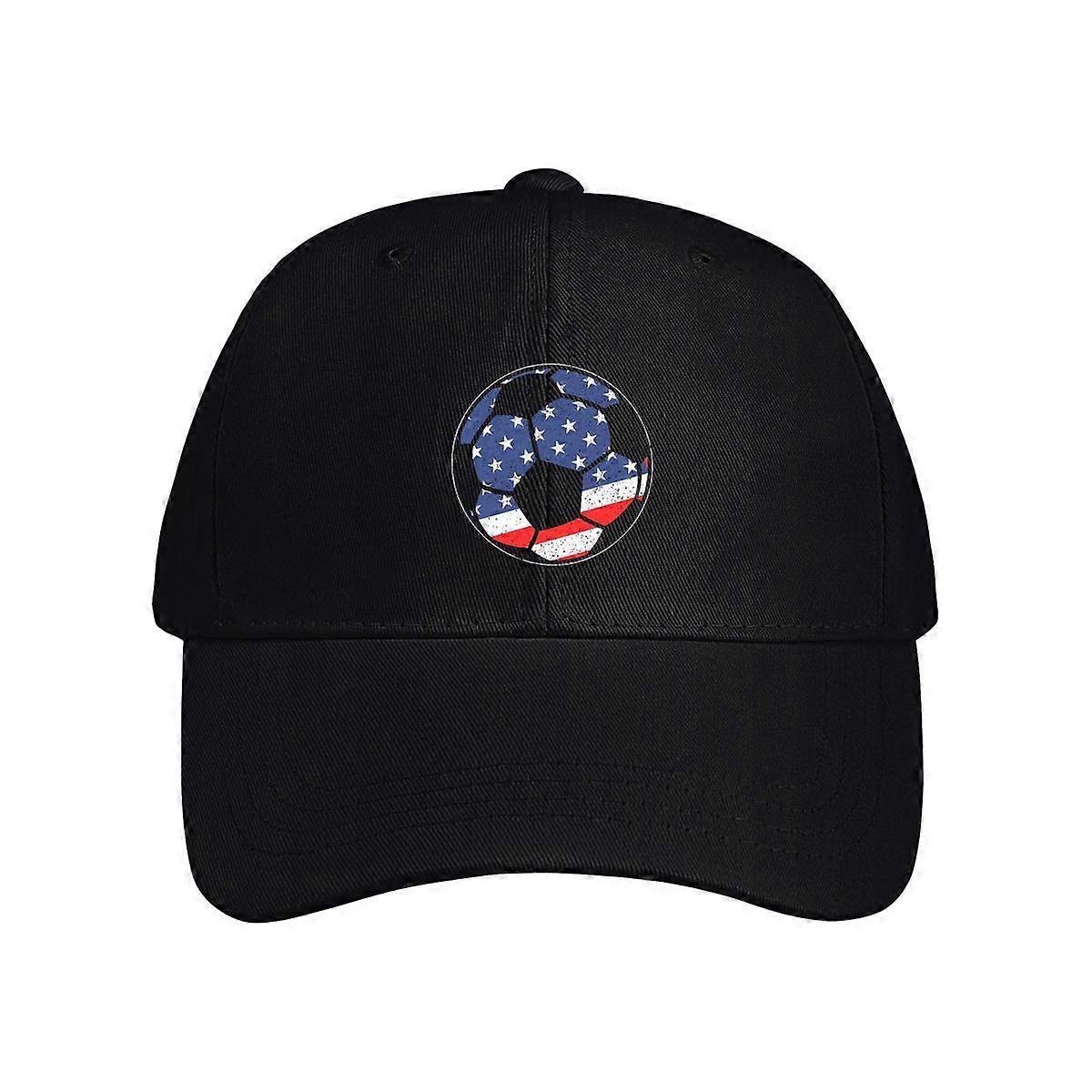 Soccer Ball Usa Flag Baseball Cap