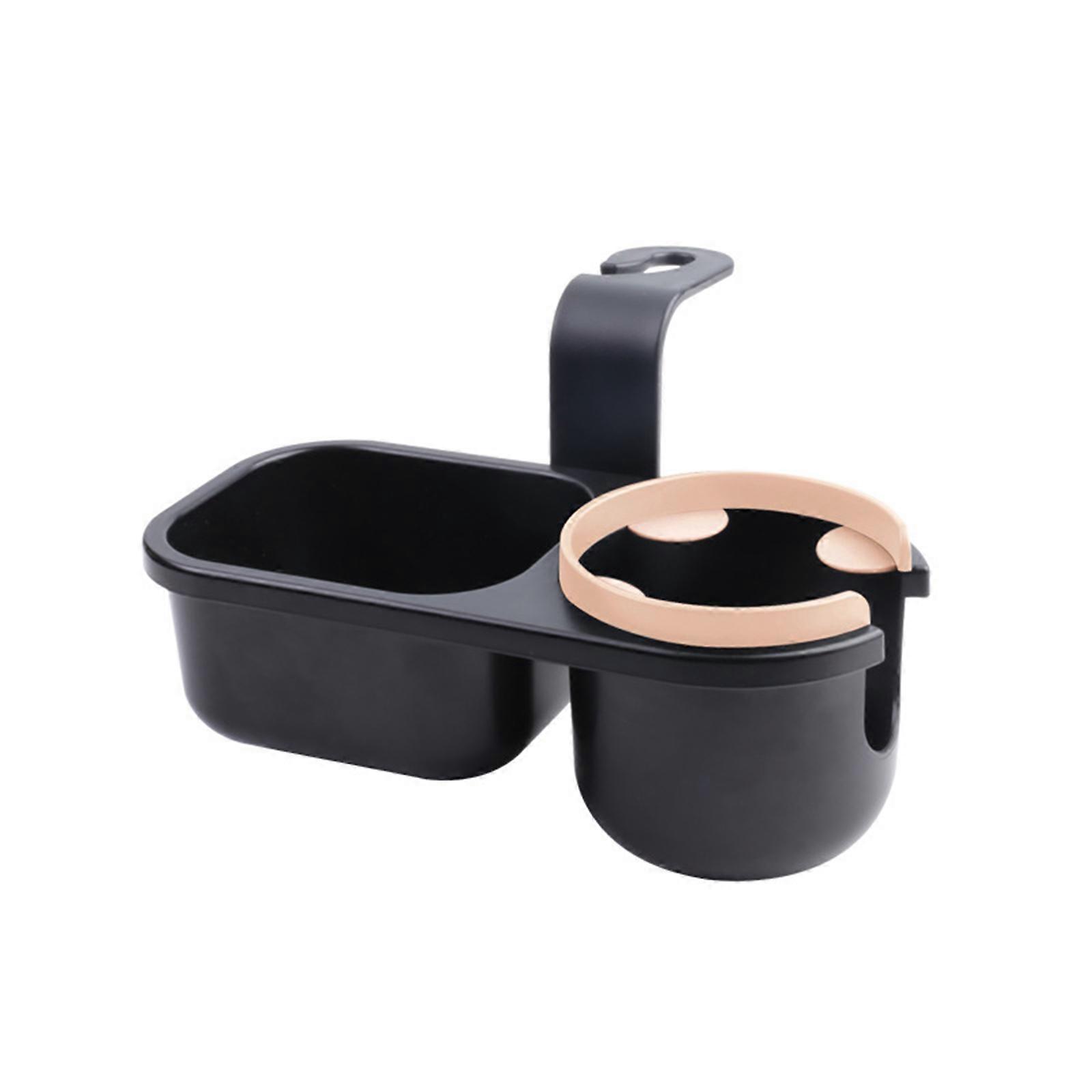 2 in 1 Universal Stroller Tray with Drink Holder, Stroller Cup Holder Snack Tray with Flexible Clips, 360 Rotation Stroller Snack Tray Attachment