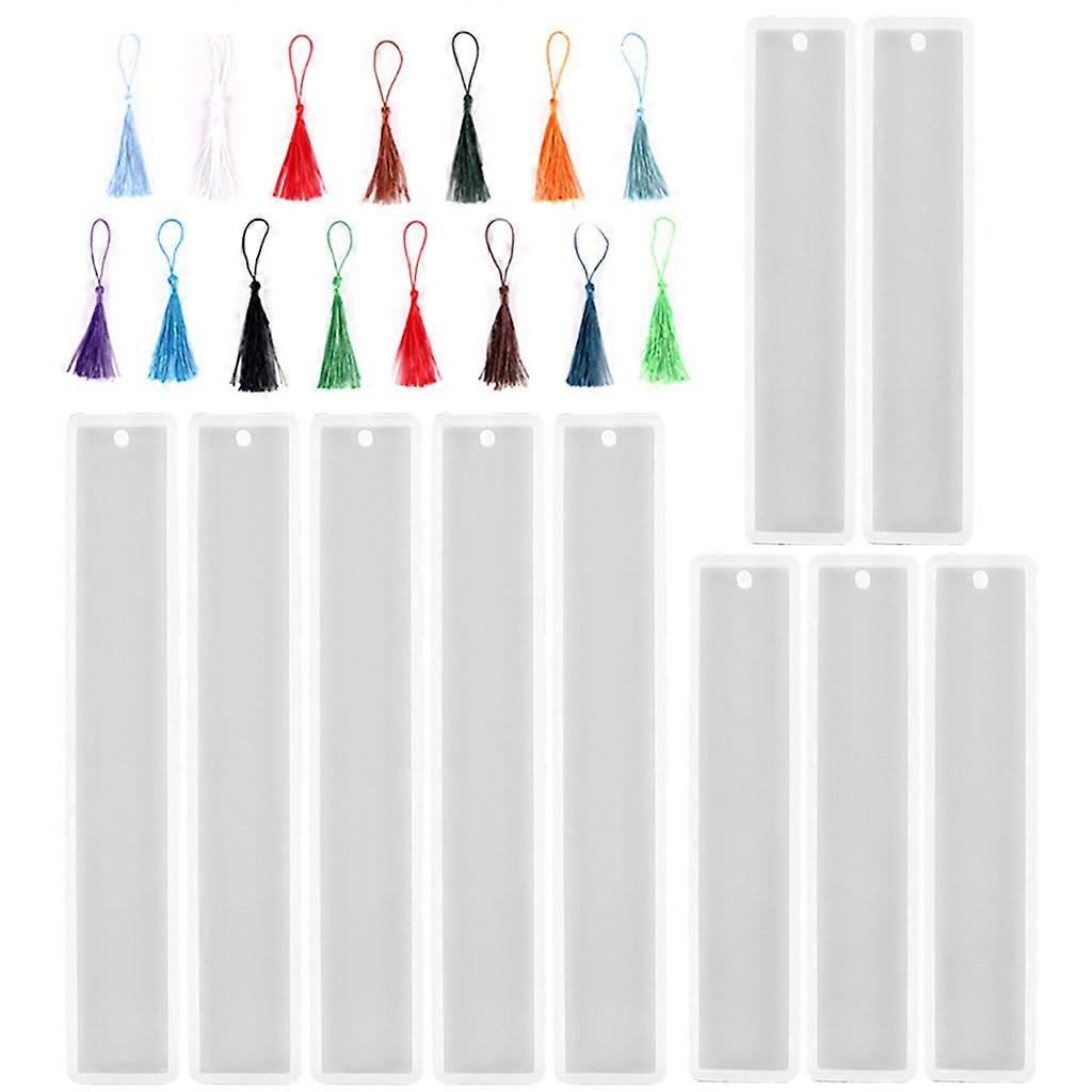 DIY Rectangle Silicone Bookmark Mold Making Epoxy Resin Crafts Mould