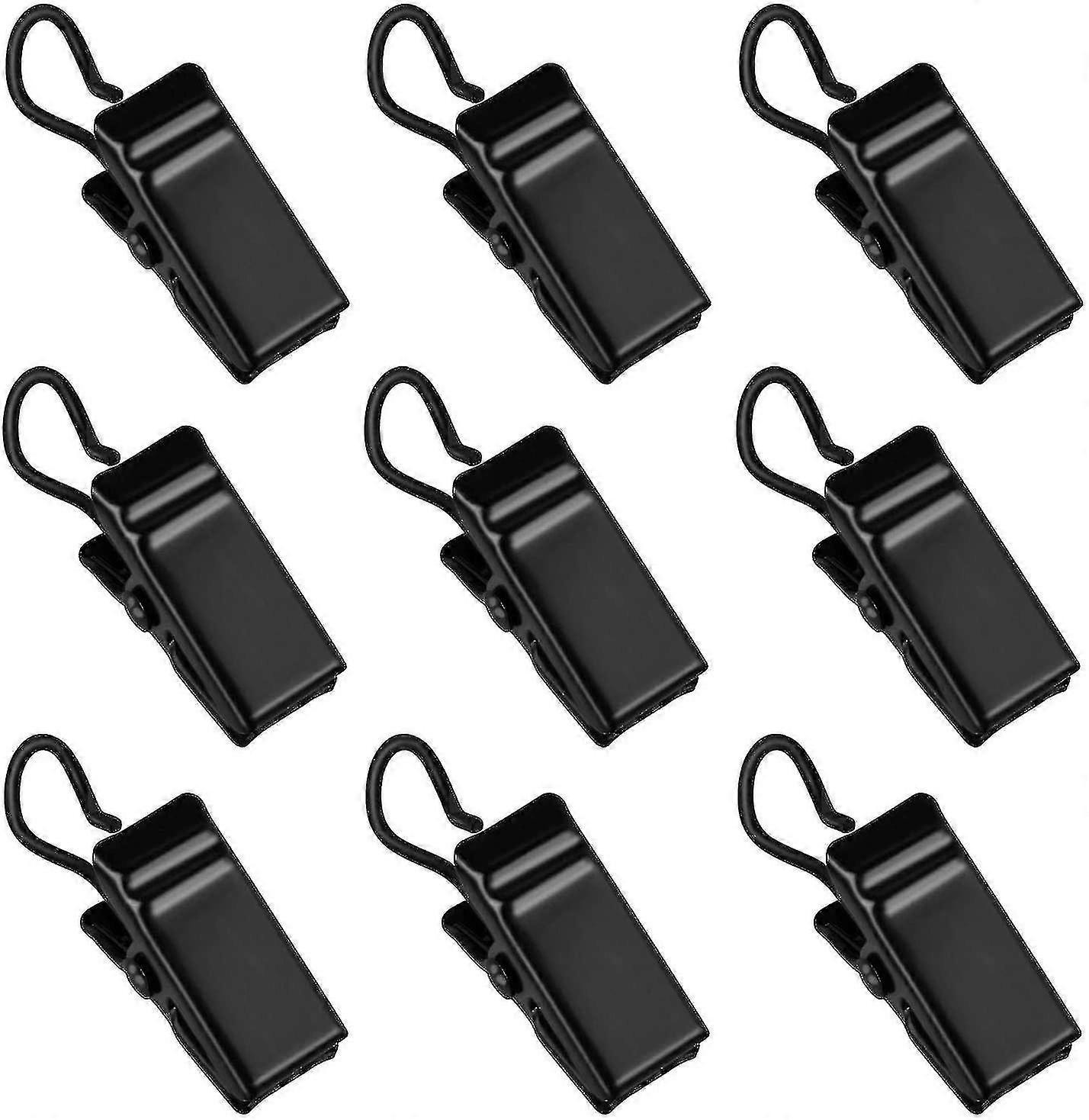 -100pcs Curtain Clips With Hooks, 50 Pack Metal Clip Hooks, String Lights Clips