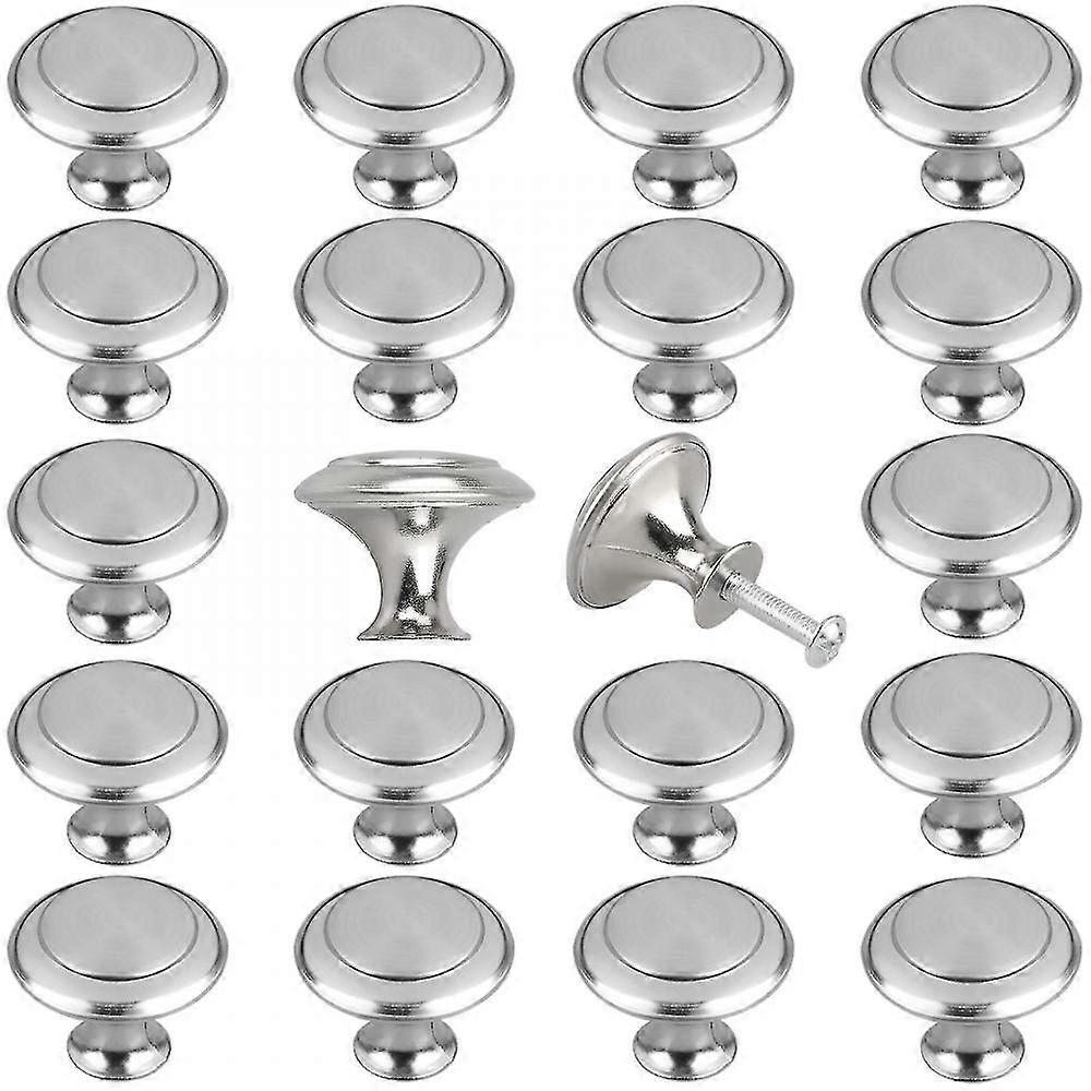 20pcs Kitchen Cabinet Knobs Pulls, Brushed Nickel Cabinet Knobs, Drawer Dresser Handles Cupboard Door Heavy Knobs, Kitchen Cabinet Hardware Wit THS