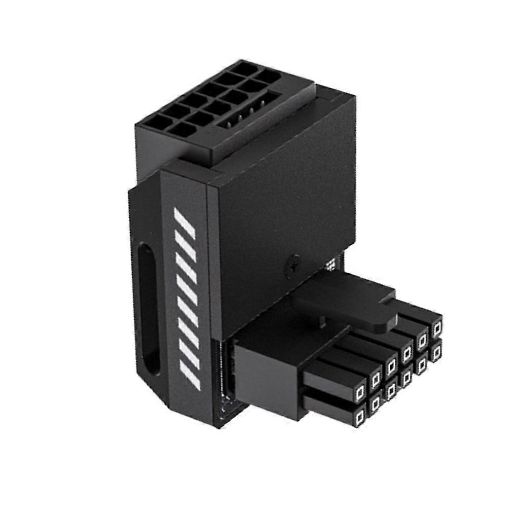 600W 12+4pin Right Angle PCIE5.0 GPU Power Adapter for RTX40 GPU Elbow