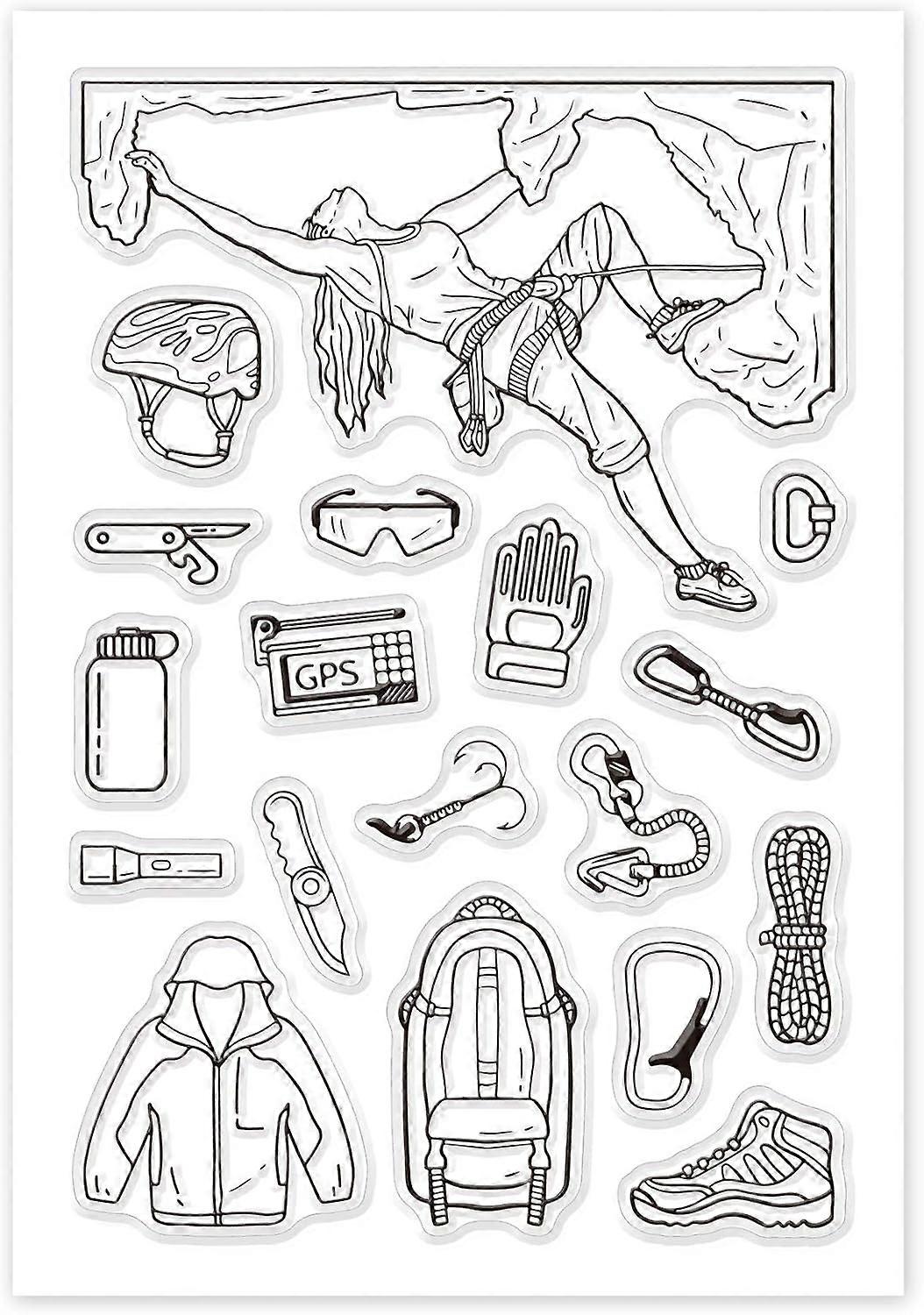 PVC Plastic Stamps for DIY Scrapbooking Making Stamp Sheets Human Pattern 16x11x0.3cm