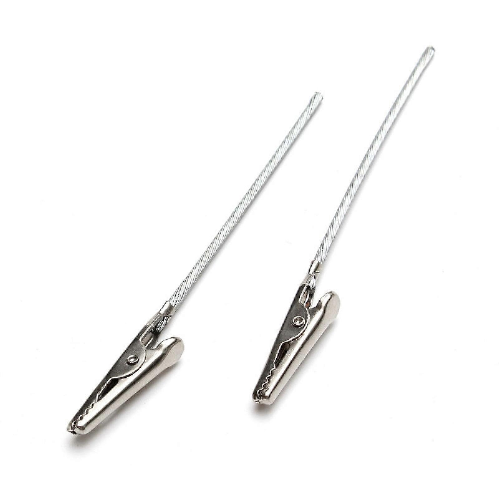 40 PCS Metal Wire Rope Alligator Clips 10cm