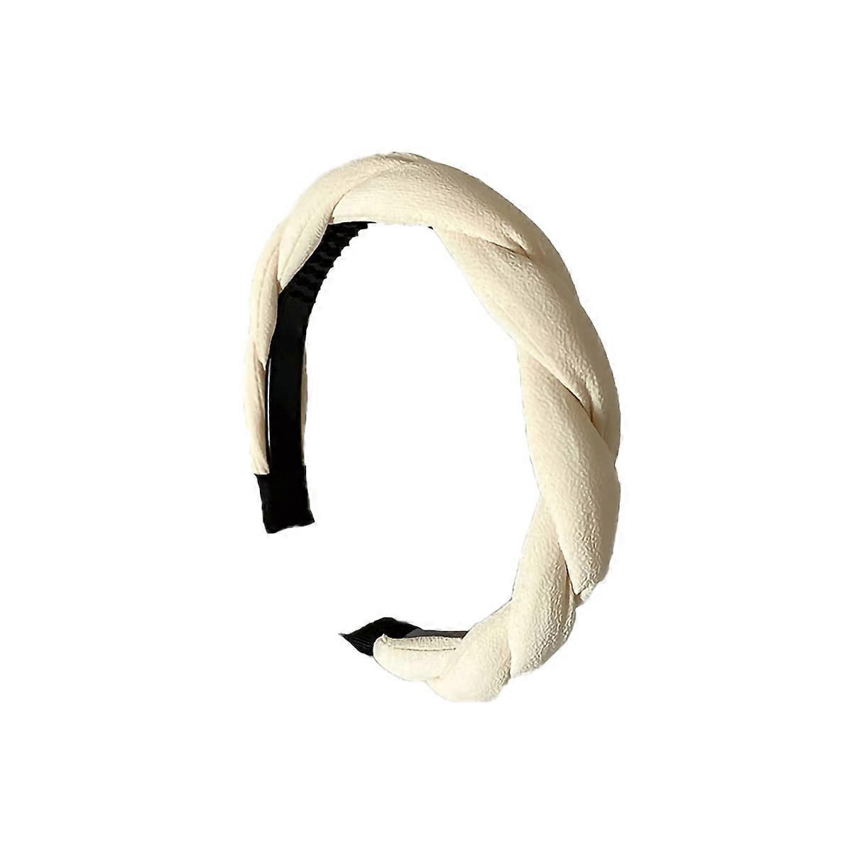 Braided Twisted Headband White