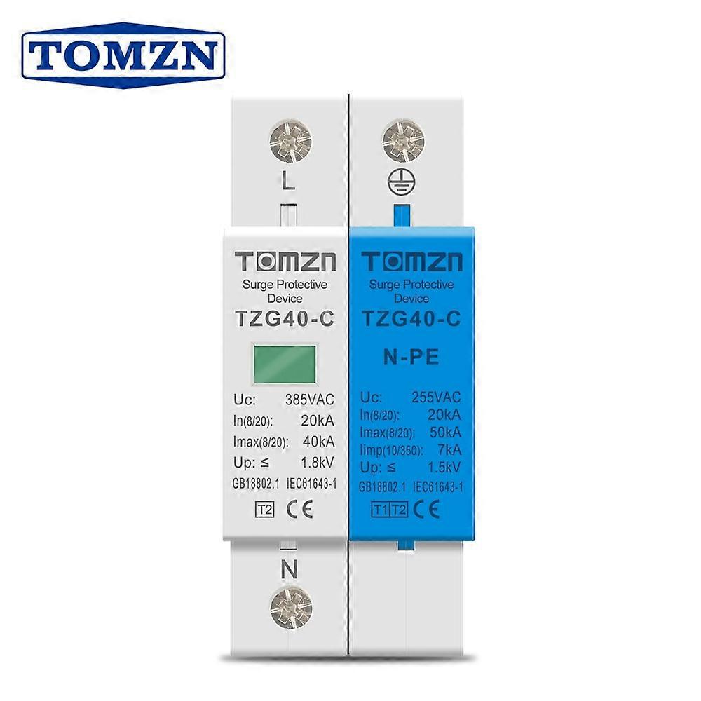 AC SPD 1P+NPE 50KA T1 T2 385V 255V House Surge Protector Protective Low-voltage Arrester Device