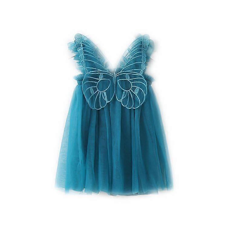 Children's Halter Butterfly Angel Wings Puffy Net Princess Dress