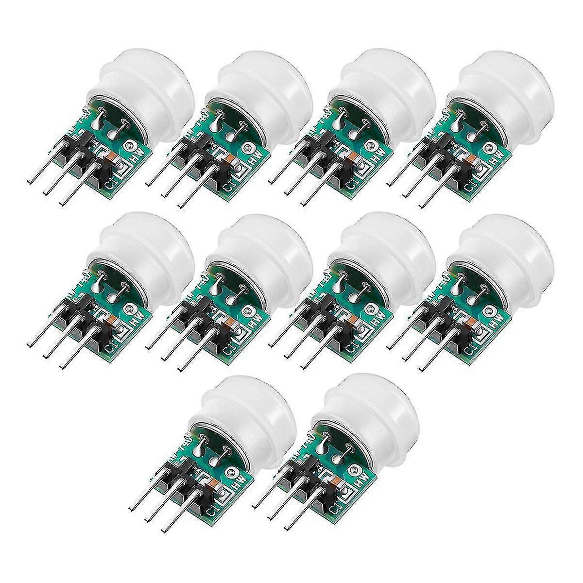 10pcs Mini Ir Pyroelectric Infrared Pir Motion Human Sensor Automatic Detector Module Am312 Sensor
