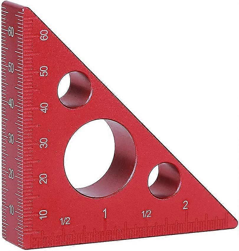 Woodworking Triangle Angle Ruler , Aluminum Alloy Angle Ruler, 45 Degree Angle Ruler, Measuring Triangle Ruler For Woodworking Measuring Tool, Enginee
