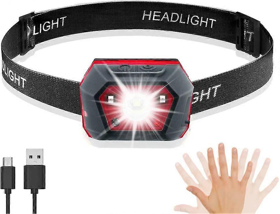 Rechargeable Headlamp,super Bright Headlight Of Lighting And Hand Sensor Switch