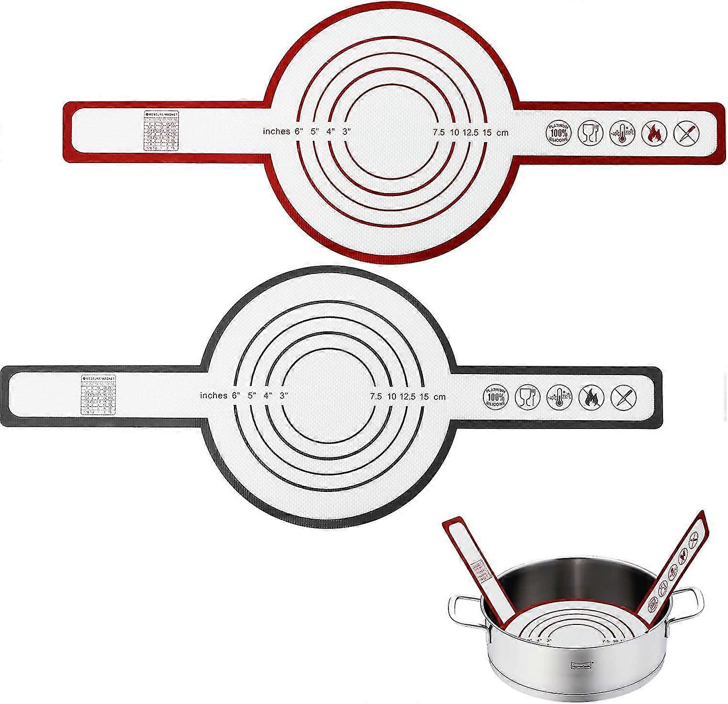 2pcs Silicone Baking Mat, Bread Baking Mat With Long Handles Reusable Bread Sling Silicone Dutch Oven Liner