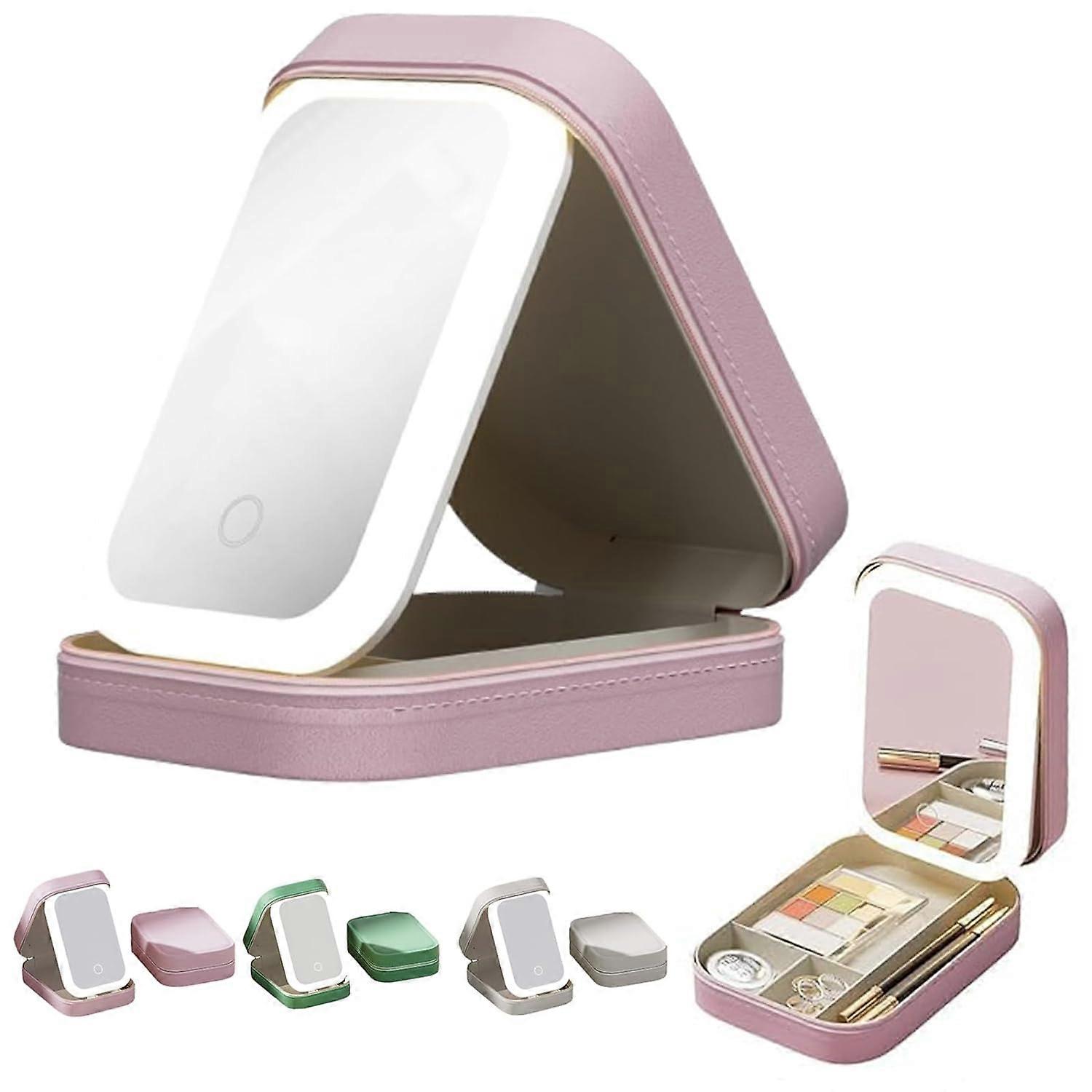 LED Three-Color Adjustable Makeup Mirror, Three Colors Brightness Adjustable Makeup Mirror With Lights