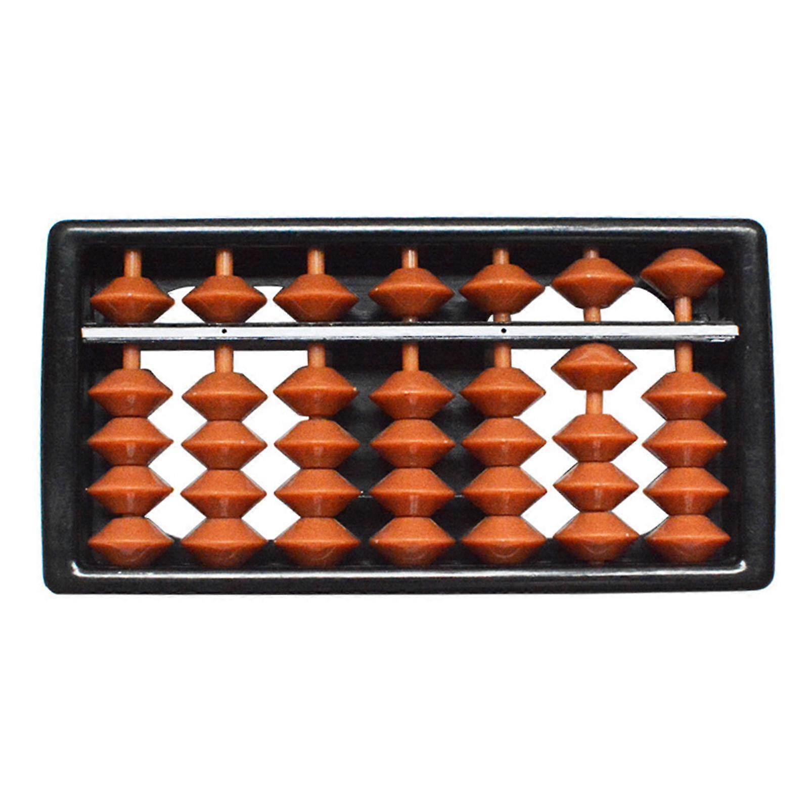 Chinese Abacus Calculator with Reset Button for Students Teachers Math Lessons