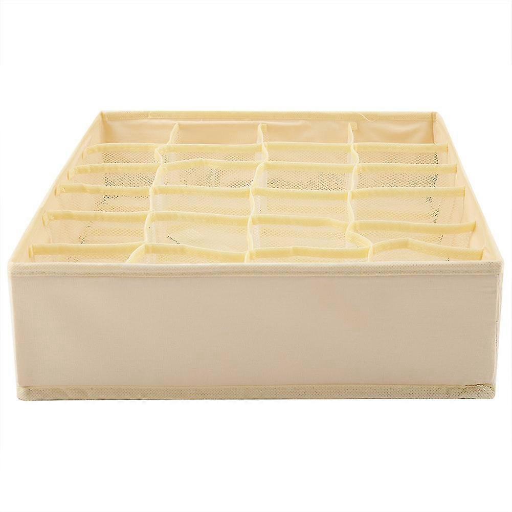 Closet Organizer: Beige Bra, Tie and Sock Storage Boxes