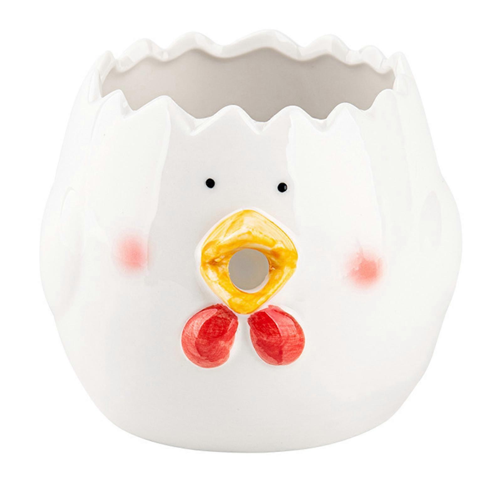 Ceramic Egg Separator Handmade Cute Small Egg Filter Splitter Chick Design Kitchen Gadget Cooking Baking Assistant Tools
