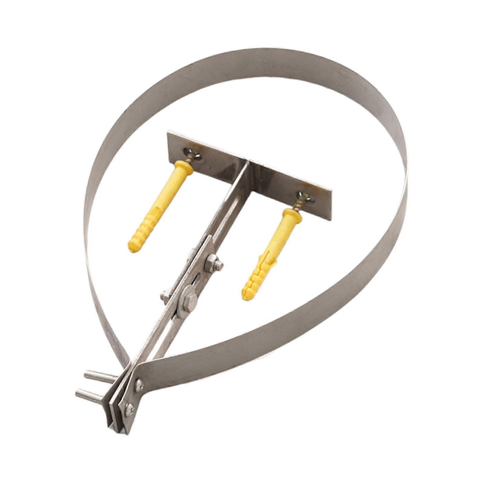 Chimney Pipe Bracket Adjustable Length with Expansion Screw Sturdy Accessory Silver